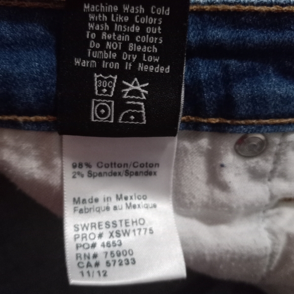 Big Star 32 Remy Low Rise Full Star Pocket Raw Hem Jeans Shorts - Picture 9 of 9